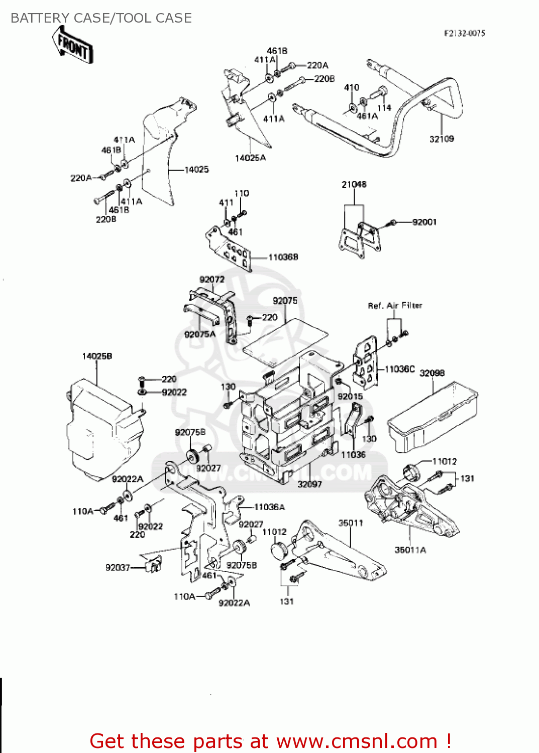BATTERY CASE/TOOL CASE KZ750N1 SPECTRE 1982 USA CANADA