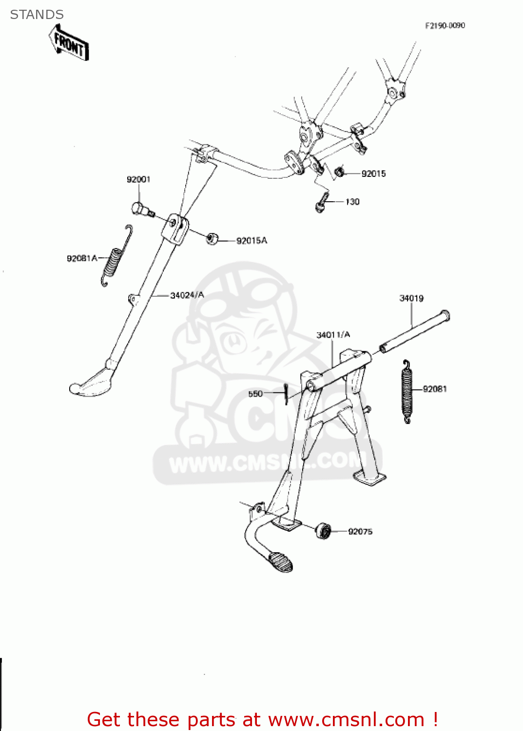 STANDS KZ750N1 SPECTRE 1982 USA CANADA