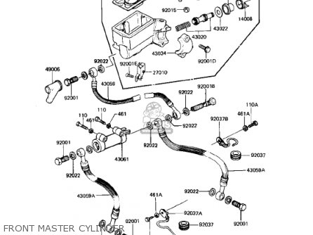 FRONT MASTER CYLINDER - KZ750N1 SPECTRE 1982 USA CANADA