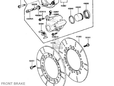 FRONT BRAKE - KZ750N1 SPECTRE 1982 USA CANADA