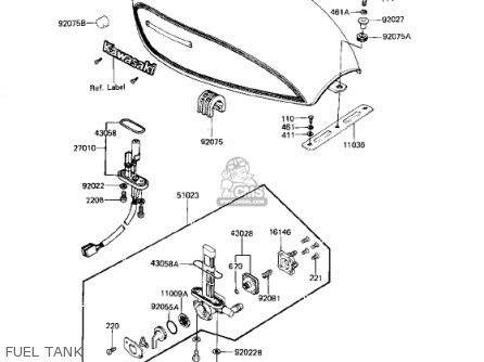 FUEL TANK - KZ750N1 SPECTRE 1982 USA CANADA