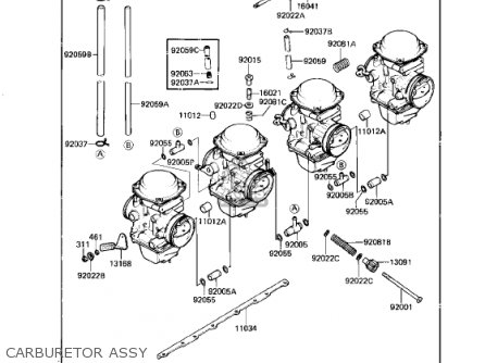 CARBURETOR ASSY - KZ750N1 SPECTRE 1982 USA CANADA