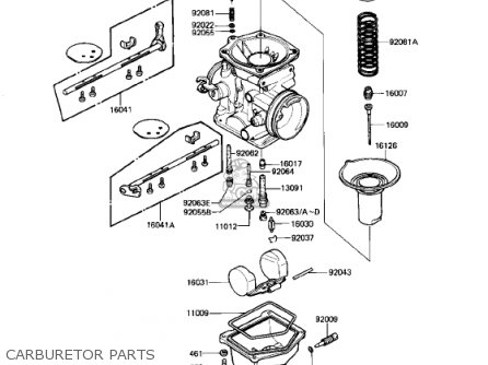 CARBURETOR PARTS - KZ750N1 SPECTRE 1982 USA CANADA
