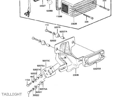 TAILLIGHT - KZ750N1 SPECTRE 1982 USA CANADA