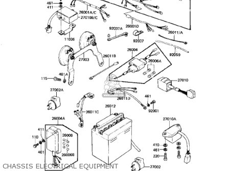 CHASSIS ELECTRICAL EQUIPMENT - KZ750N1 SPECTRE 1982 USA CANADA