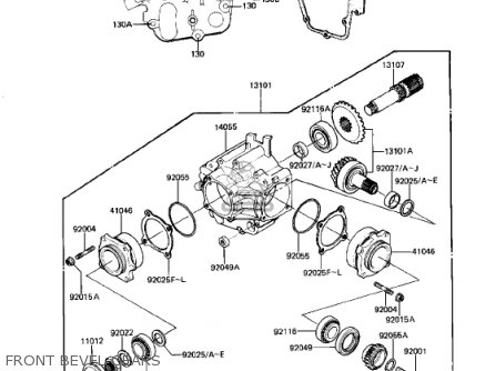 FRONT BEVEL GEARS - KZ750N1 SPECTRE 1982 USA CANADA