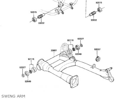 SWING ARM - KZ750N1 SPECTRE 1982 USA CANADA