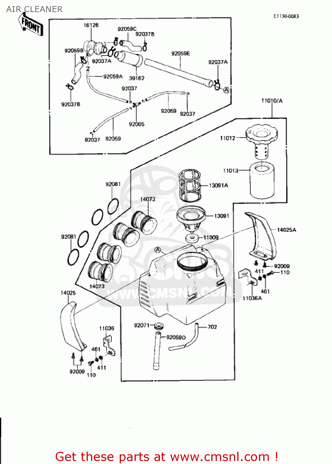 AIR CLEANER KZ750N2 SPECTRE 1983 USA CANADA