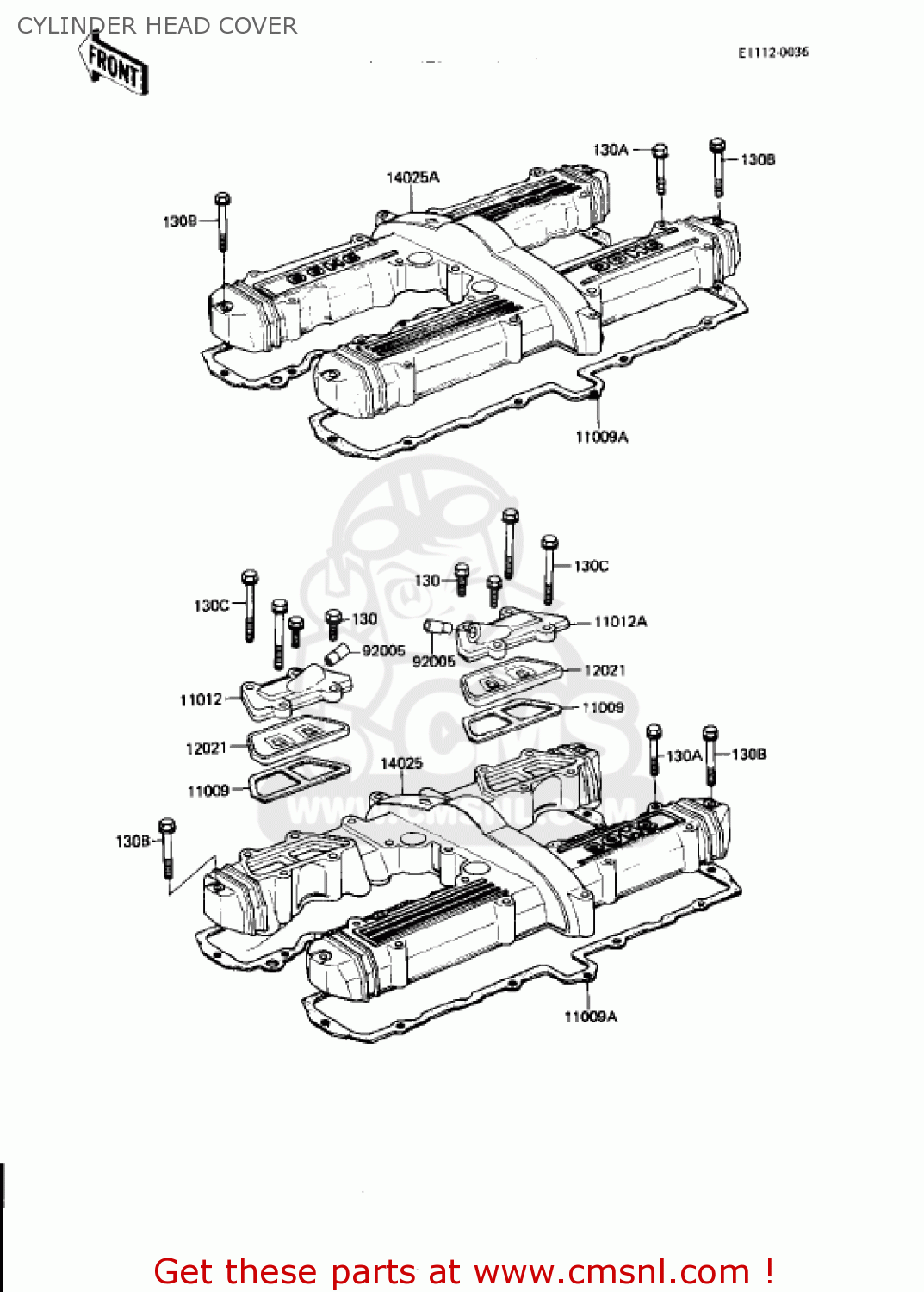 CYLINDER HEAD COVER KZ750N2 SPECTRE 1983 USA CANADA