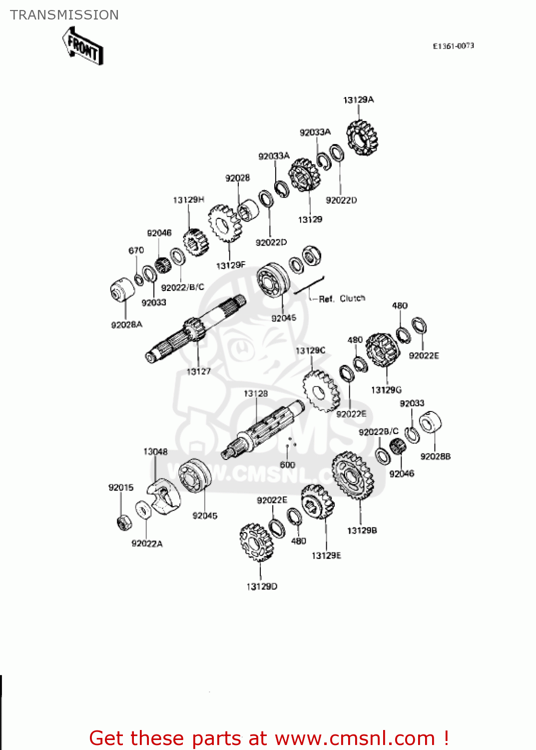 TRANSMISSION KZ750N2 SPECTRE 1983 USA CANADA