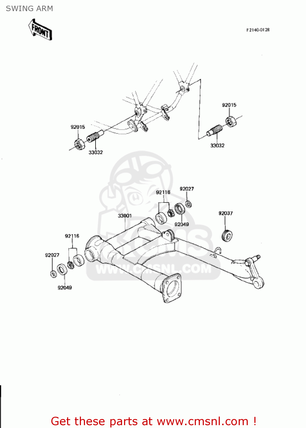 SWING ARM KZ750N2 SPECTRE 1983 USA CANADA
