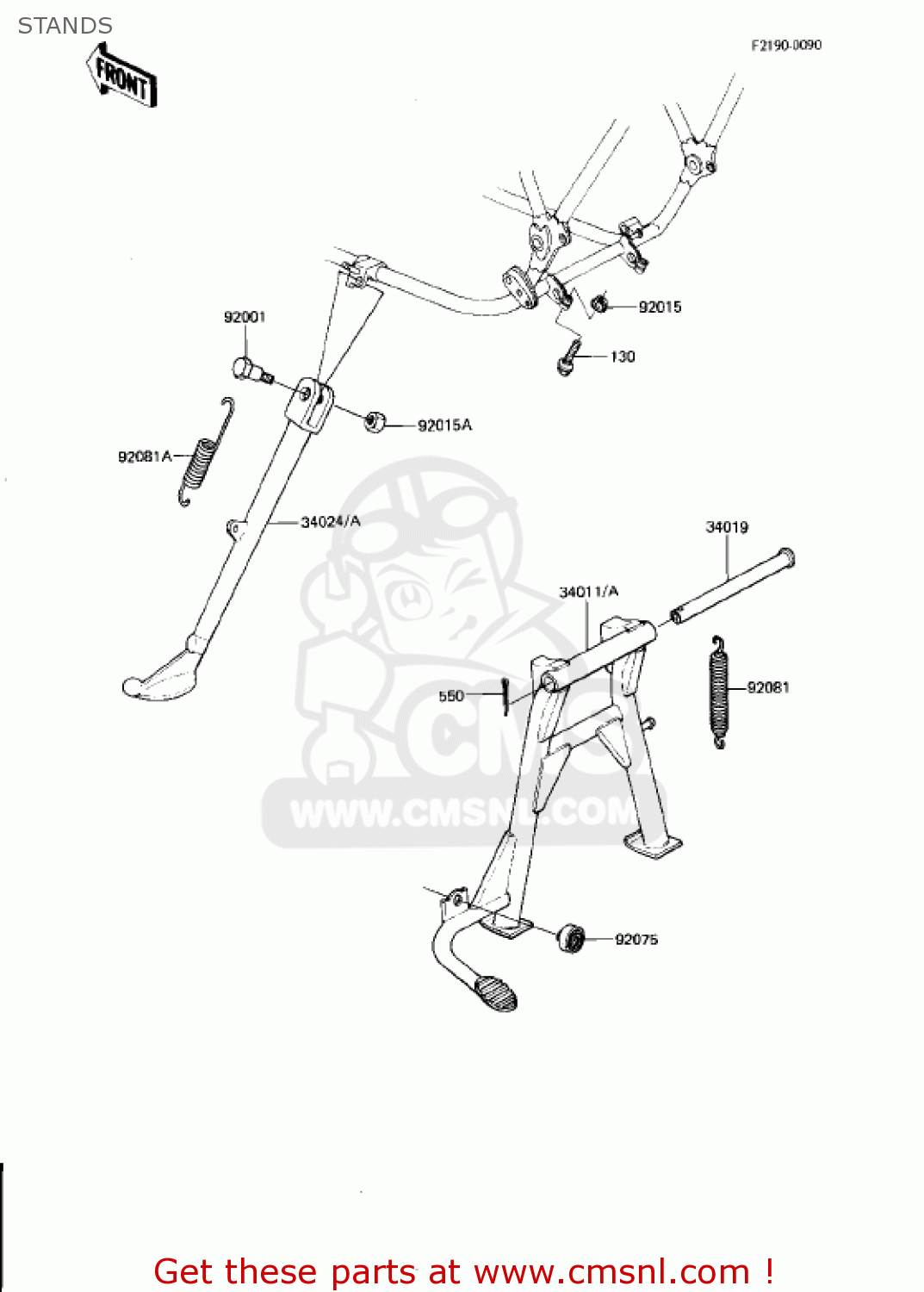 STANDS KZ750N2 SPECTRE 1983 USA CANADA