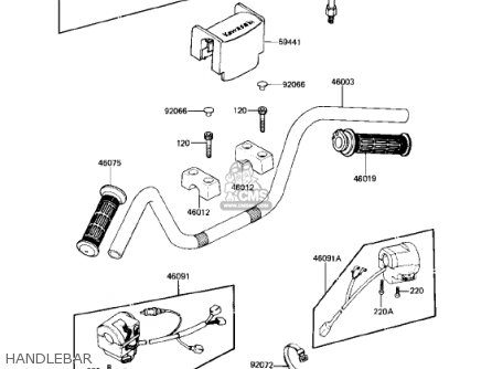 HANDLEBAR - KZ750N2 SPECTRE 1983 USA CANADA