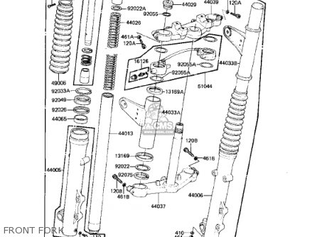 FRONT FORK - KZ750N2 SPECTRE 1983 USA CANADA