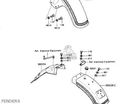 FENDERS - KZ750N2 SPECTRE 1983 USA CANADA
