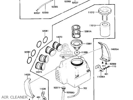 AIR CLEANER - KZ750N2 SPECTRE 1983 USA CANADA