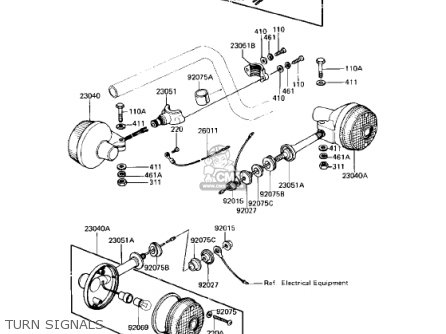 TURN SIGNALS - KZ750N2 SPECTRE 1983 USA CANADA