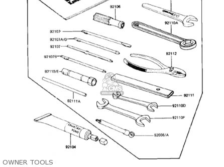 OWNER TOOLS - KZ750N2 SPECTRE 1983 USA CANADA