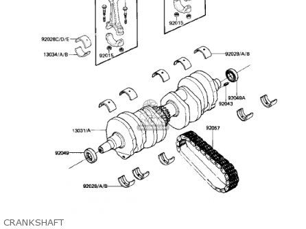 CRANKSHAFT - KZ750N2 SPECTRE 1983 USA CANADA