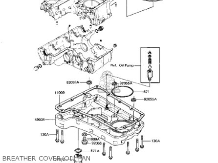 BREATHER COVER/OIL PAN - KZ750N2 SPECTRE 1983 USA CANADA