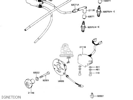 IGNITION - KZ750N2 SPECTRE 1983 USA CANADA