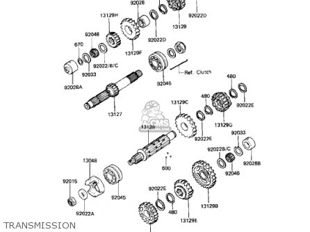 TRANSMISSION - KZ750N2 SPECTRE 1983 USA CANADA
