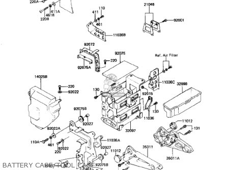 BATTERY CASE/TOOL CASE - KZ750N2 SPECTRE 1983 USA CANADA