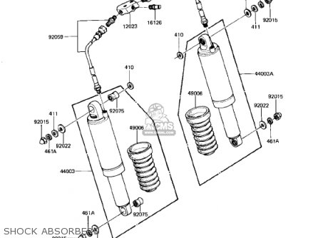 SHOCK ABSORBERS - KZ750N2 SPECTRE 1983 USA CANADA