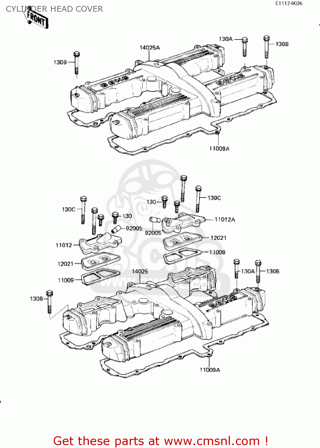 CYLINDER HEAD COVER KZ750R1 GPZ 1982 USA CANADA