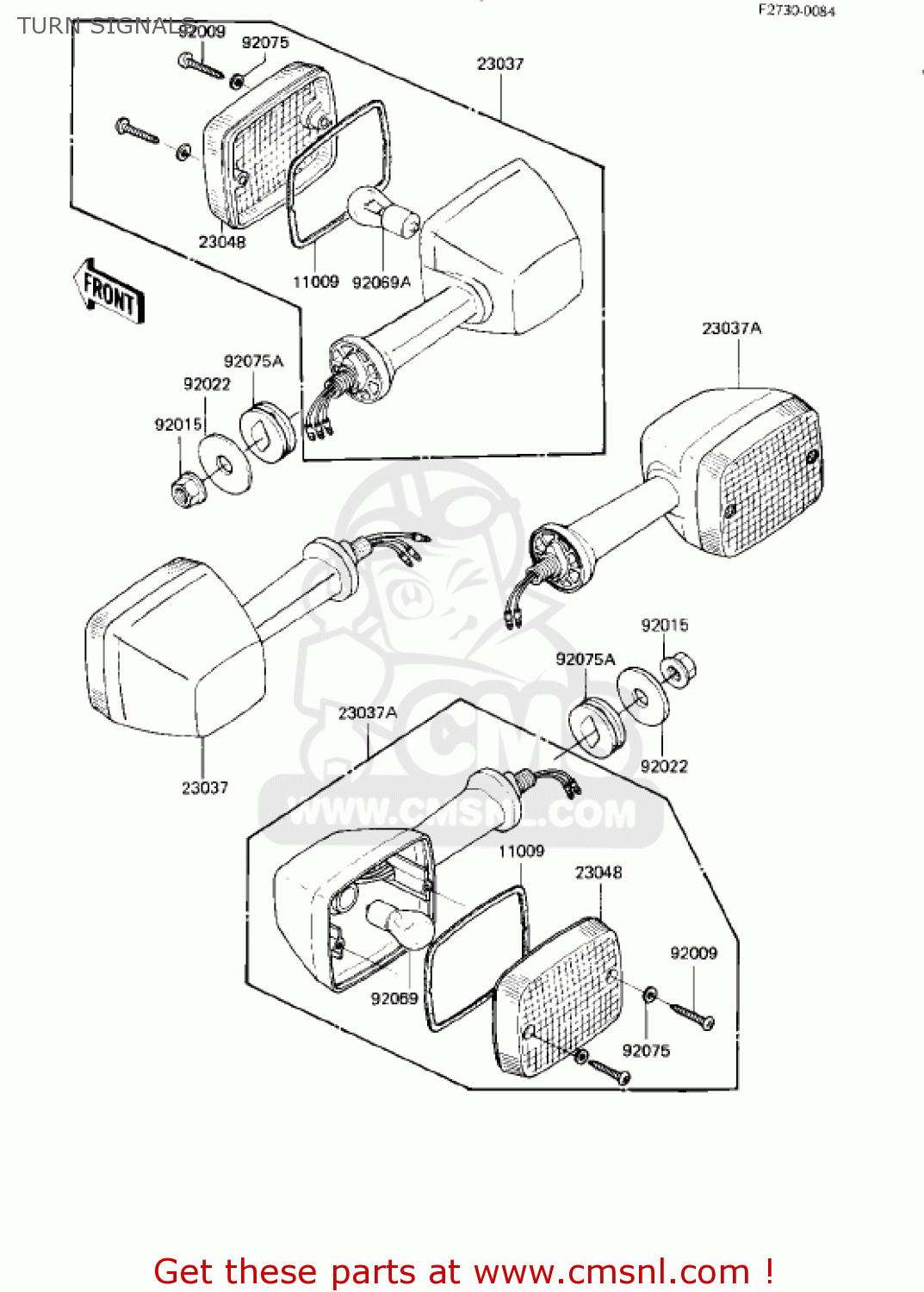 TURN SIGNALS KZ750R1 GPZ 1982 USA CANADA