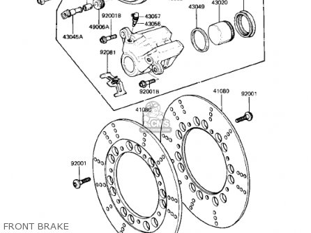 FRONT BRAKE - KZ750R1 GPZ 1982 USA CANADA