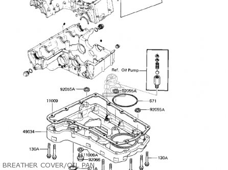 BREATHER COVER/OIL PAN - KZ750R1 GPZ 1982 USA CANADA