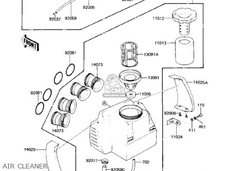 AIR CLEANER - KZ750R1 GPZ 1982 USA CANADA