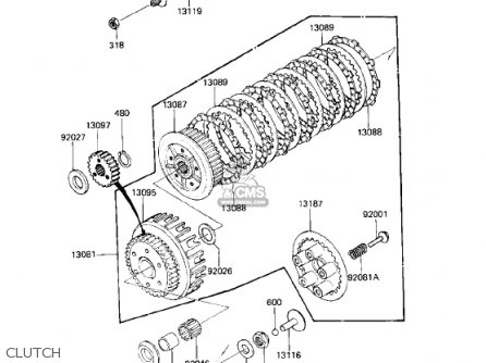 CLUTCH - KZ750R1 GPZ 1982 USA CANADA