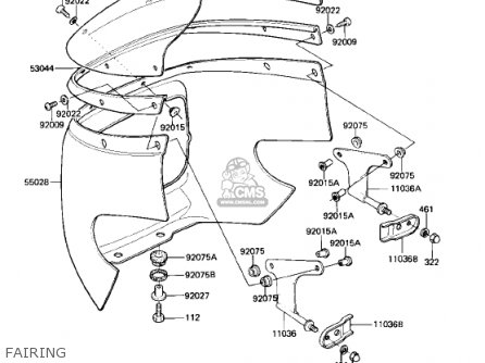 FAIRING - KZ750R1 GPZ 1982 USA CANADA