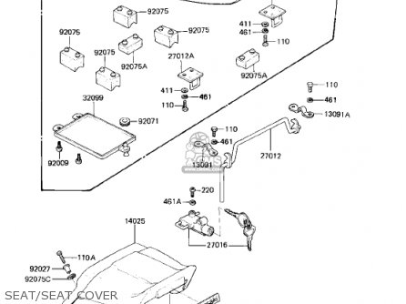 SEAT/SEAT COVER - KZ750R1 GPZ 1982 USA CANADA
