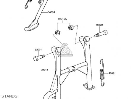 STANDS - KZ750R1 GPZ 1982 USA CANADA