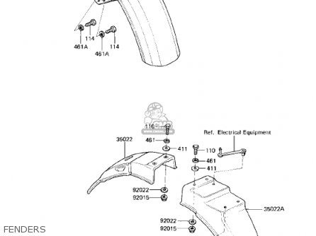FENDERS - KZ750R1 GPZ 1982 USA CANADA