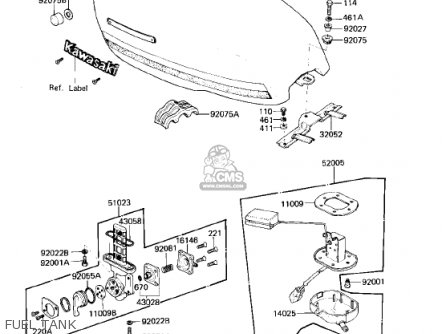 FUEL TANK - KZ750R1 GPZ 1982 USA CANADA