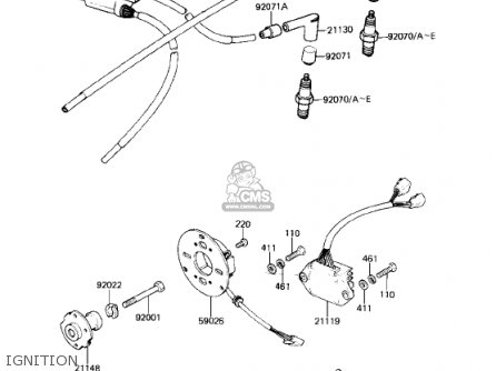 IGNITION - KZ750R1 GPZ 1982 USA CANADA