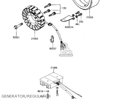 GENERATOR/REGULATOR - KZ750R1 GPZ 1982 USA CANADA