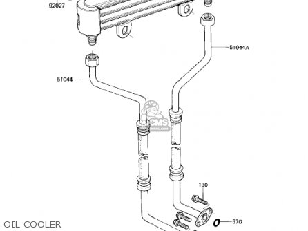 OIL COOLER - KZ750R1 GPZ 1982 USA CANADA