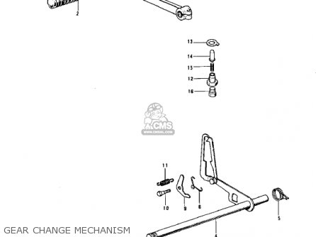 GEAR CHANGE MECHANISM - KZ900A4 1976 USA CANADA