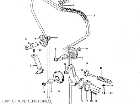 CAM CHAIN/TENSIONER - KZ900A4 1976 USA CANADA