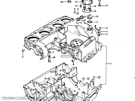 CRANKCASE/BREATHER COVER - KZ900A4 1976 USA CANADA