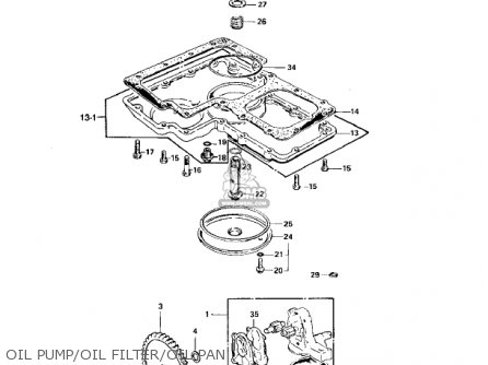 OIL PUMP/OIL FILTER/OIL PAN - KZ900A4 1976 USA CANADA