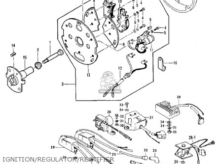 IGNITION/REGULATOR/RECTIFIER - KZ900A4 1976 USA CANADA