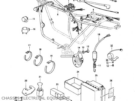 CHASSIS ELECTRICAL EQUIPMENT - KZ900A4 1976 USA CANADA