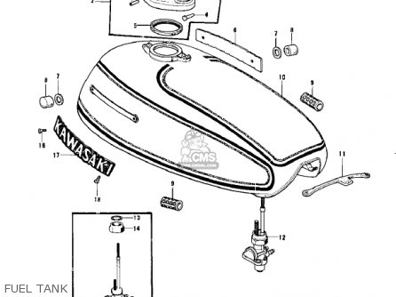 FUEL TANK - KZ900A4 1976 USA CANADA
