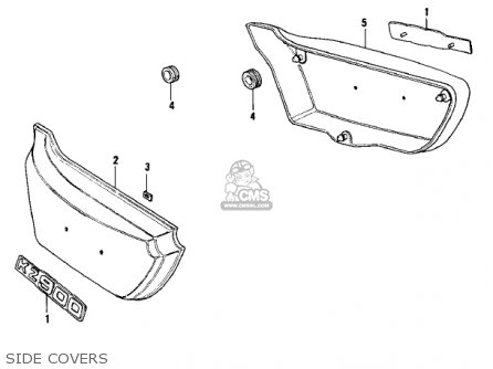 SIDE COVERS - KZ900A4 1976 USA CANADA